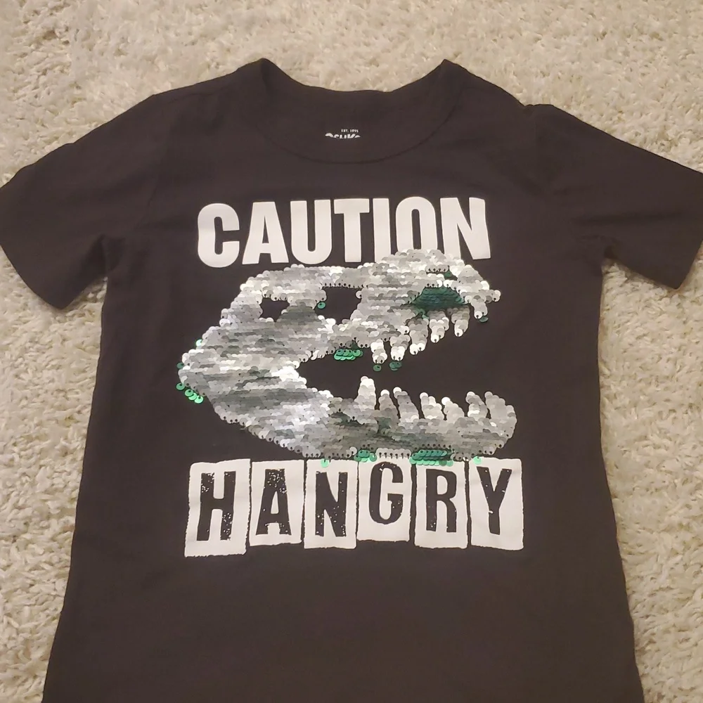5 For $25 OshKosh B'gosh‎ Caution Hangry Kids T-Shirt Black Size 4/5